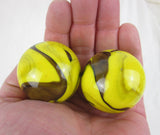 Big Game Toys 2pc Bumble Bee Glass Marbles