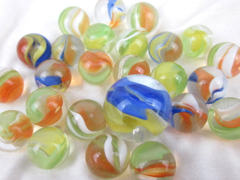 Big Game Toys 25pc Cat's Eye Glass Marbles