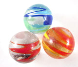 FLASHLIGHT Handmade Art Glass Collector Marbles~25mm