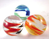 FLASHLIGHT Handmade Art Glass Collector Marbles~25mm