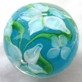 HIBISCUS Handmade Art Glass Collector Marble~22mm