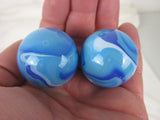 Big Game Toys 2pc Ice Blue Glass Marbles