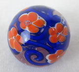 MIDNIGHT GARDEN Handmade Art Glass Collector Marble~22mm