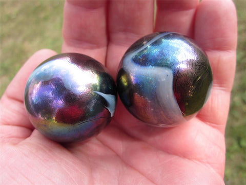 Big Game Toys 2pc Milky Way Glass Marbles