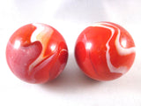 Big Game Toys 2pc Red Beard Glass Marbles