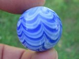 BLUE RIALTO Handmade Art Glass Collector Marble~25mm