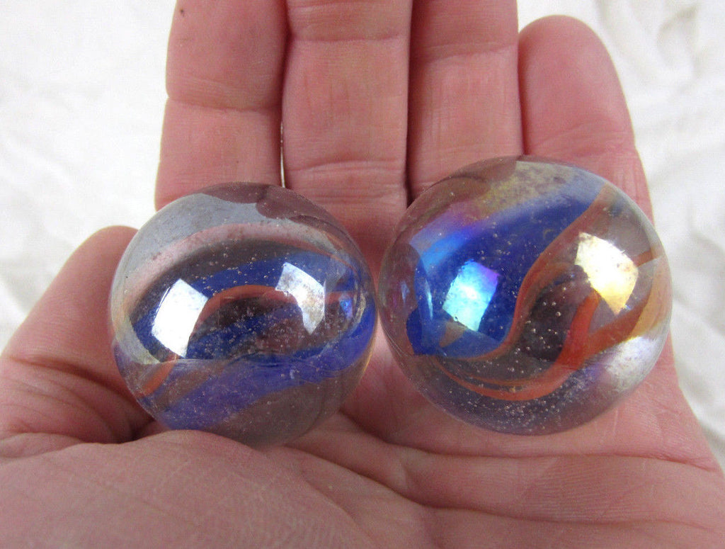 Big Game Toys 2pc FUNFAIR Glass Marbles~35mm Boulders