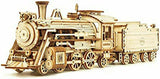 STEAM EXPRESS Train Engine Locomotive RR Wood Scale Model Kit ROKR 3D Puzzle Toy