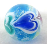 WAVE BREAKER Handmade Art Glass Collector Marble~22mm~Glow in the Dark